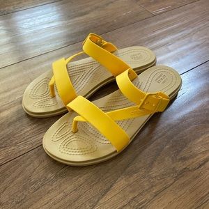 Crocs Tulum Yellow Sandal Size 9